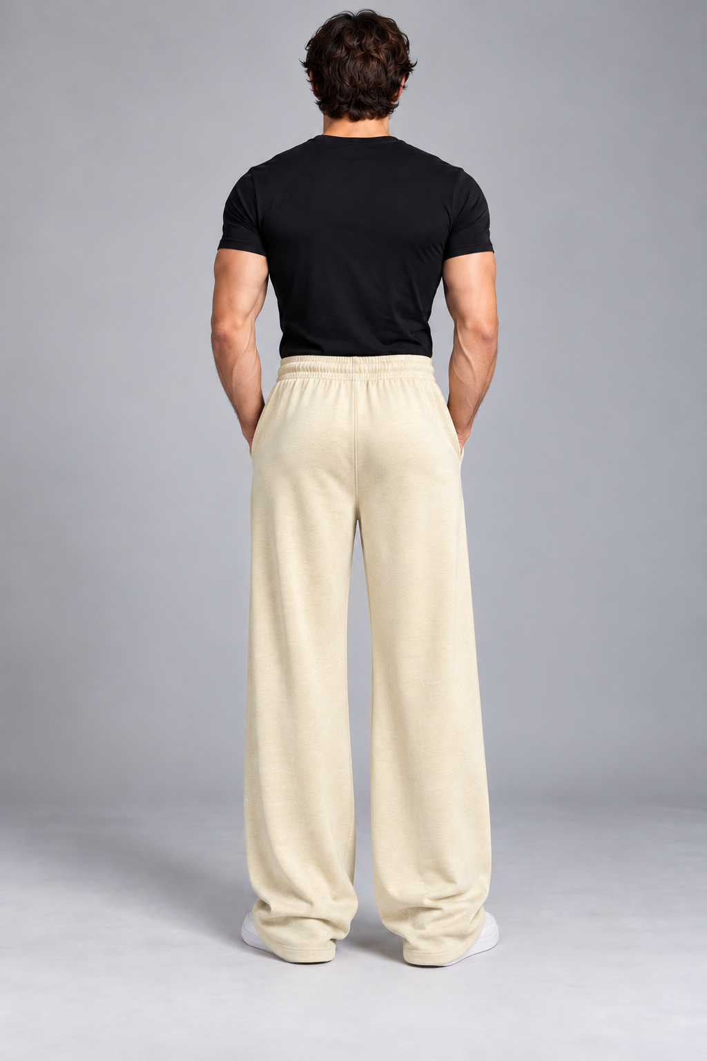 Thumbnail 4 of Beige Wide Leg Joggers