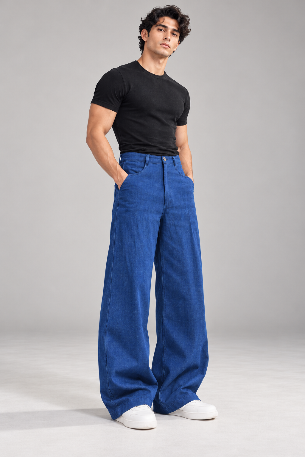 Thumbnail 2 of Classic Indigo Drape Jeans