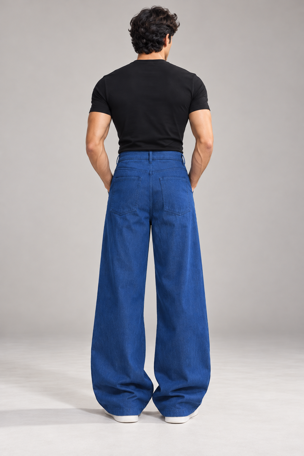 Thumbnail 4 of Classic Indigo Drape Jeans