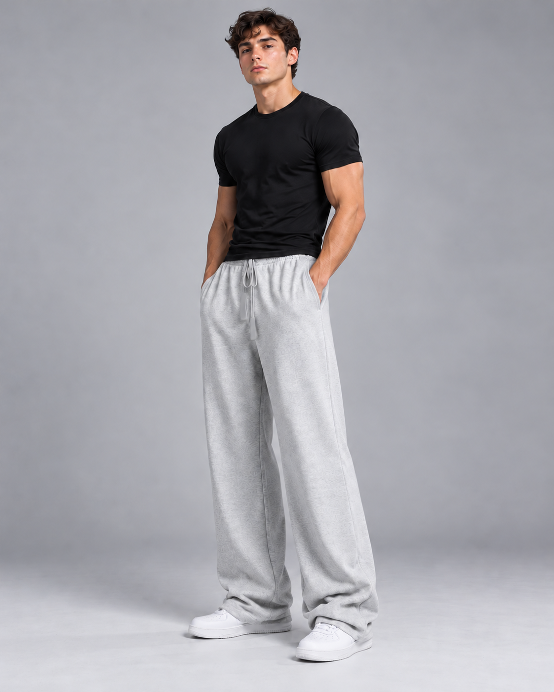 Thumbnail 2 of Grey Wide Leg Joggers